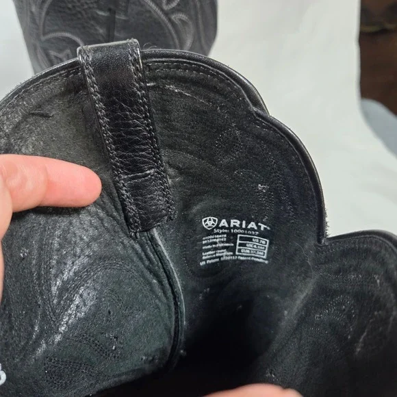 Ariat Heritage Western Cowboy Boots Women 7B Black Leather 10001037 - Picture 4 of 9